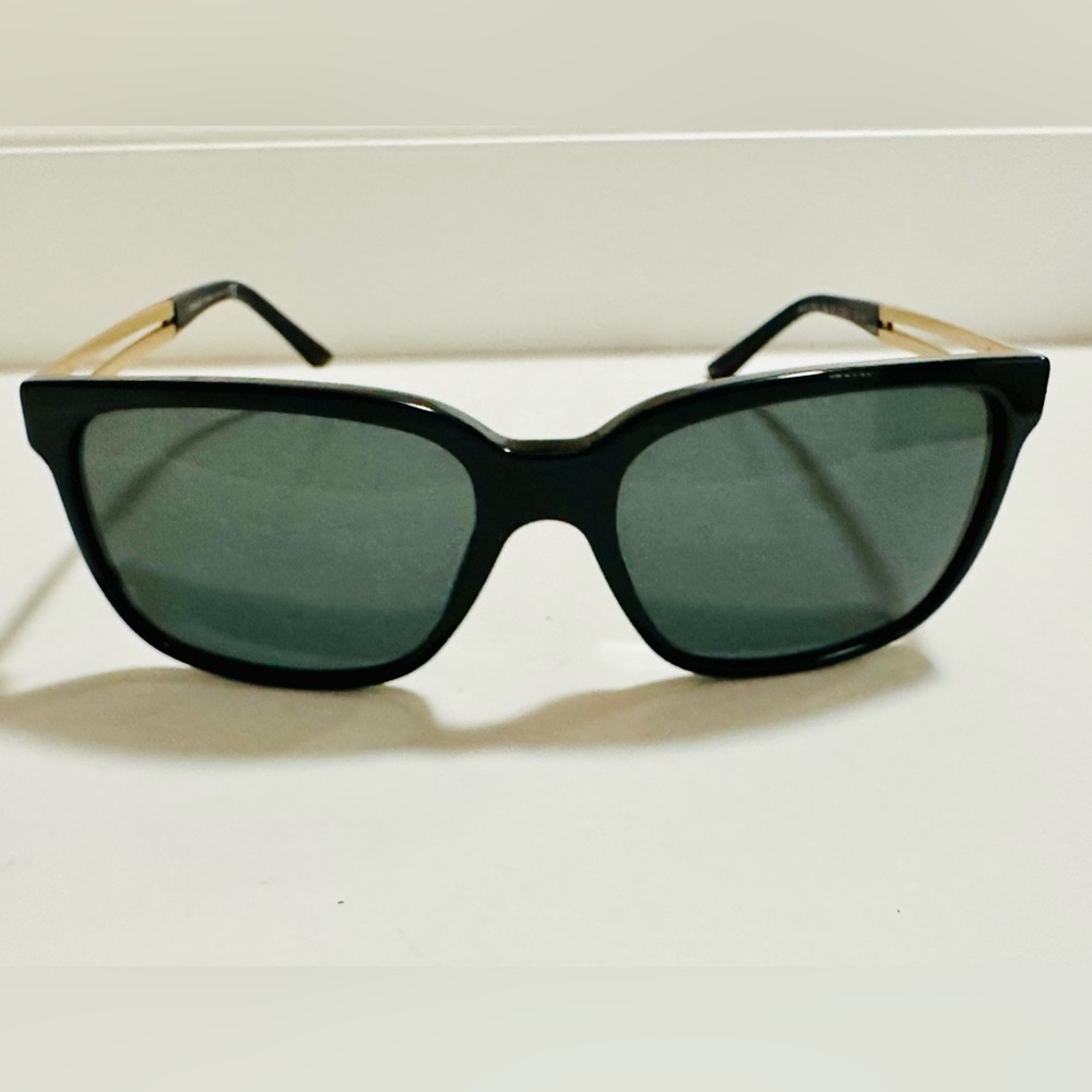 Slightly Used Versace Sunglasses Black & Gold Frame/Dark Grey lens VE4307 - Picture 2 of 4